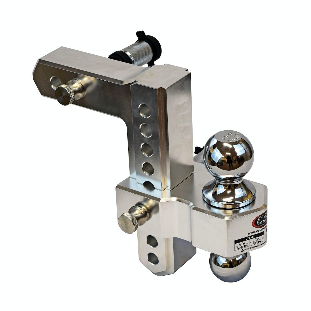 CSI Accessories 106208 Aluminum Adjustable Ball Mount - 8" Drop