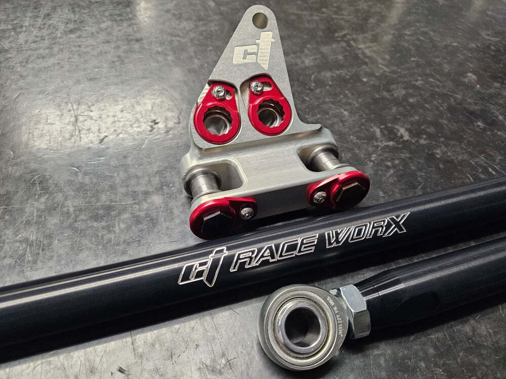 CT Race Worx Can-Am Maverick R Pro Tie Rods With Stabilizer Mount