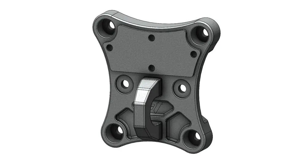 CT Race Worx Can-Am Maverick X3 Billet Proof Radius Rod Plate with Tow Ring & Steel Plate - Black