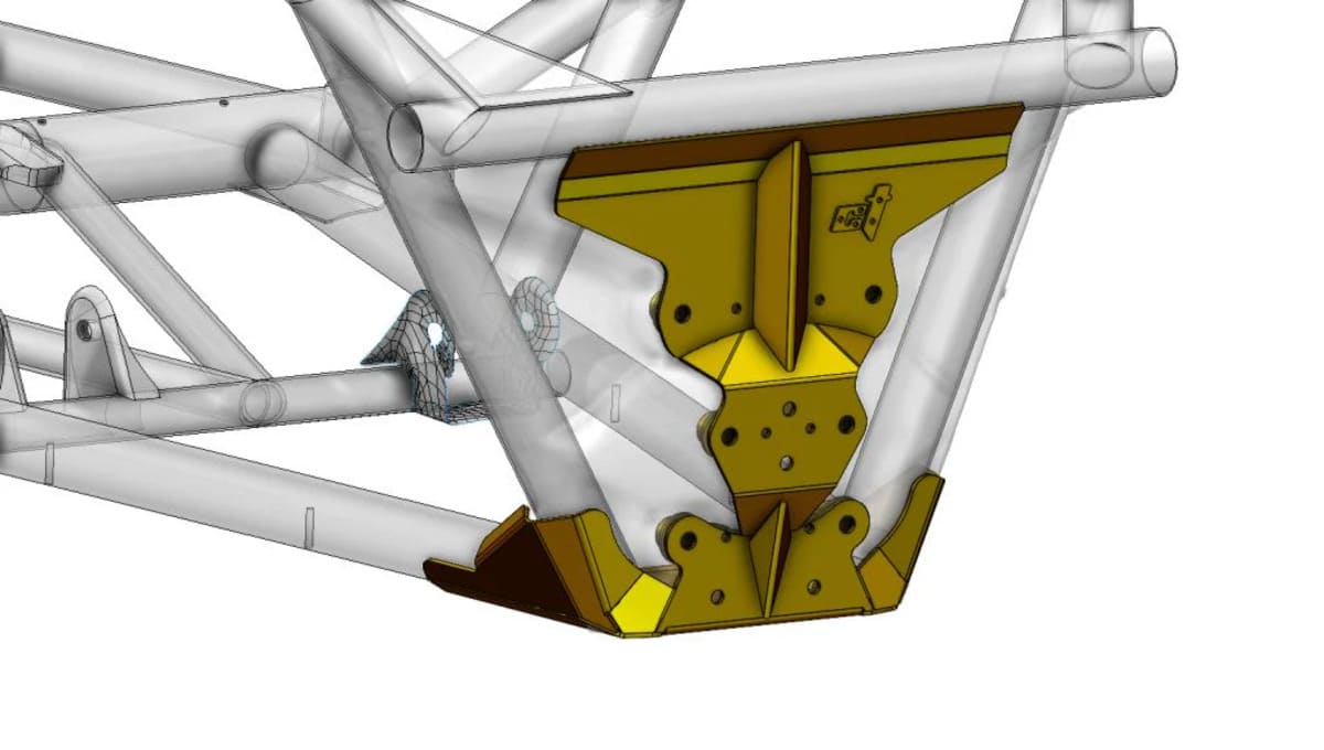 CT Race Worx Can-Am Maverick X3 Rear Radius Rod Reinforcement Plate