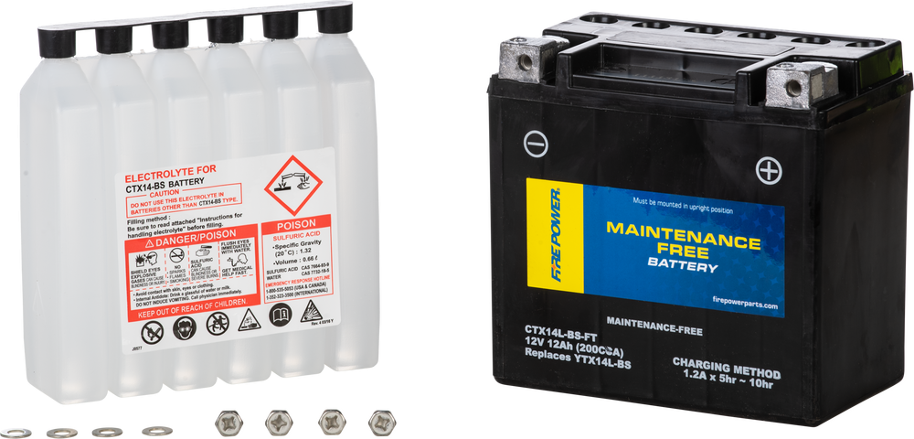 Fire Power Premium Factory Activated Battery CTX14L-BS