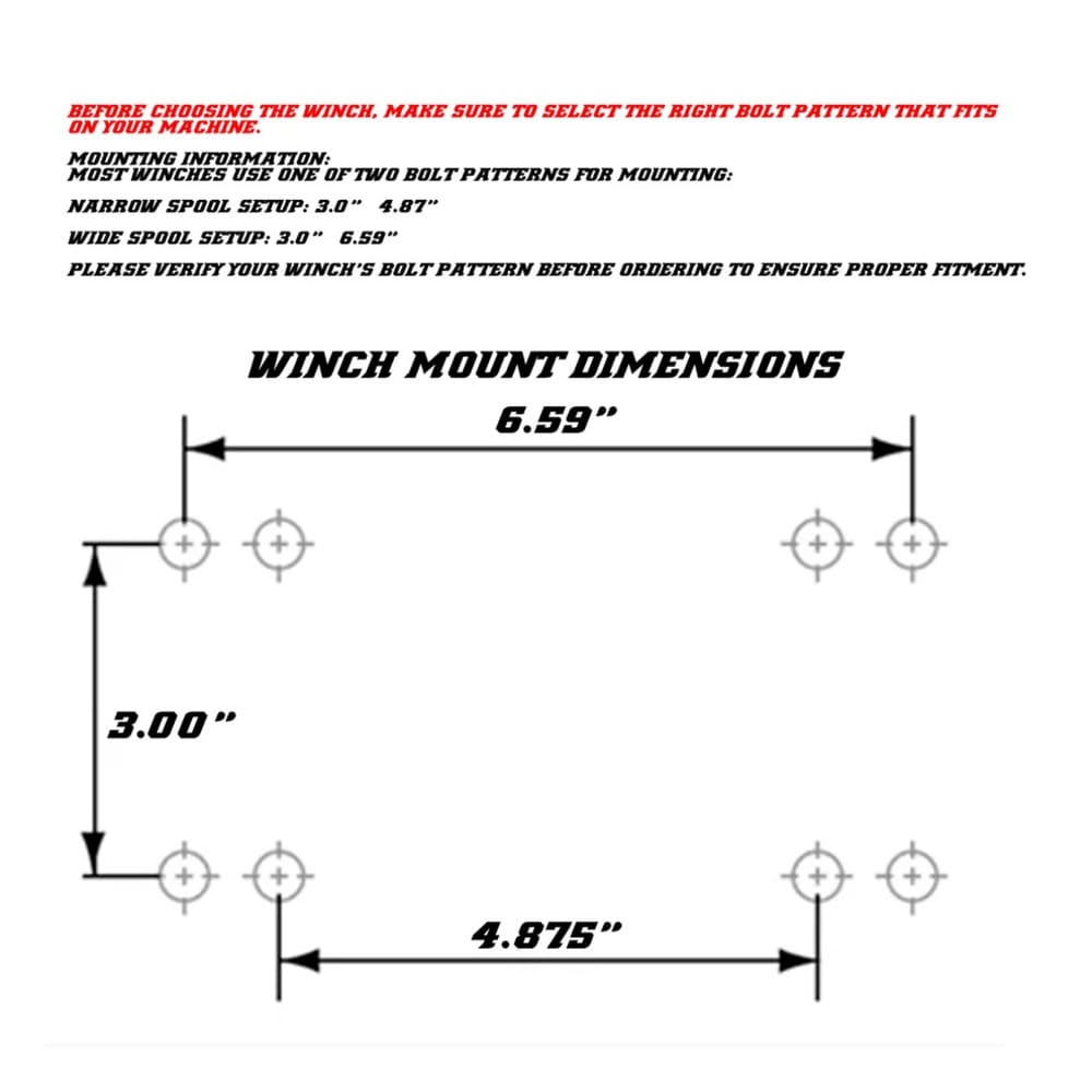 Demon Powersports Universal Application Heavy Duty Winch