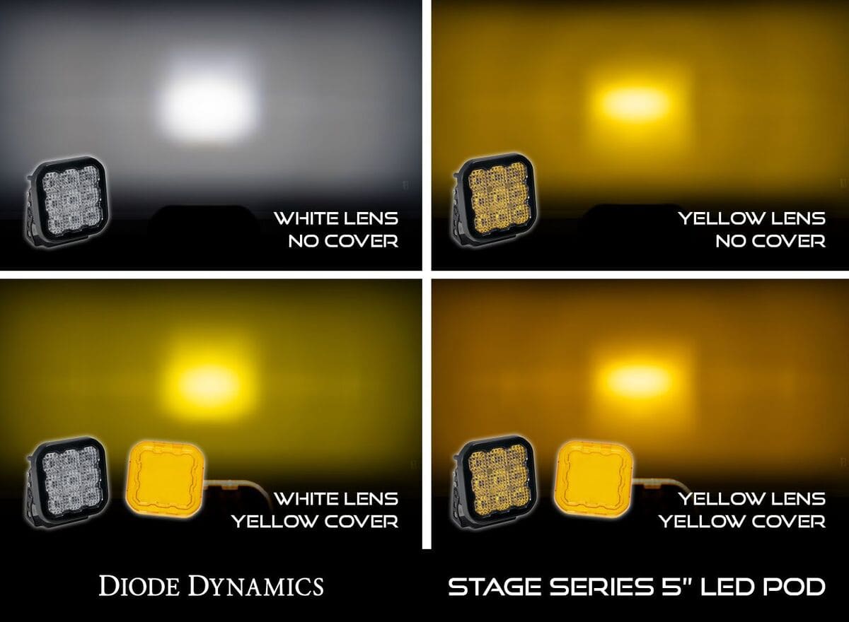 Diode Dynamics SS5 LED Pod Yellow Cover - One