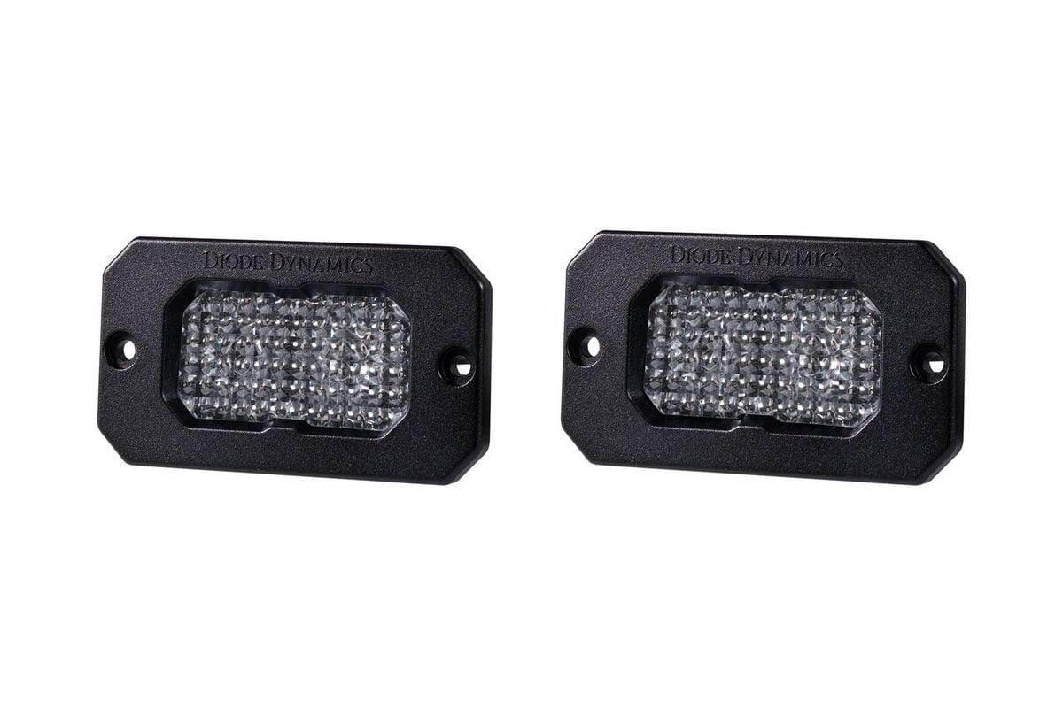 Diode Dynamics Stage Series 2” SAE White Sport Flush Mount LED Pod - Pair
