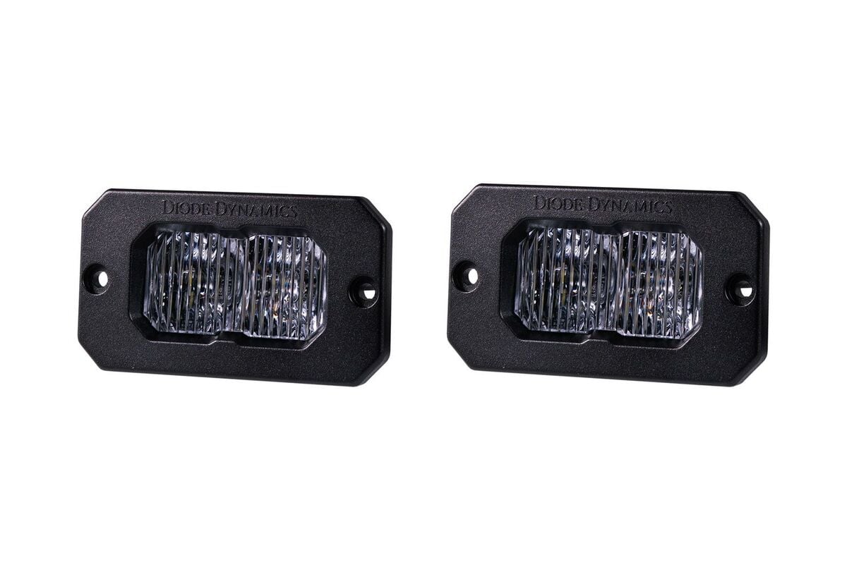 Diode Dynamics Stage Series 2” SAE White Sport Flush Mount LED Pod - Pair