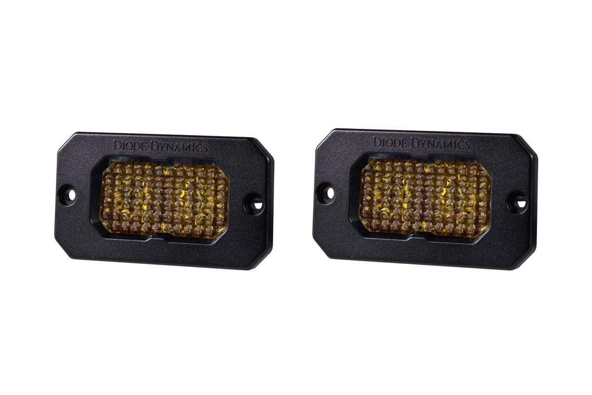 Diode Dynamics Stage Series 2” SAE Yellow Pro Flush Mount LED Pod - Pair