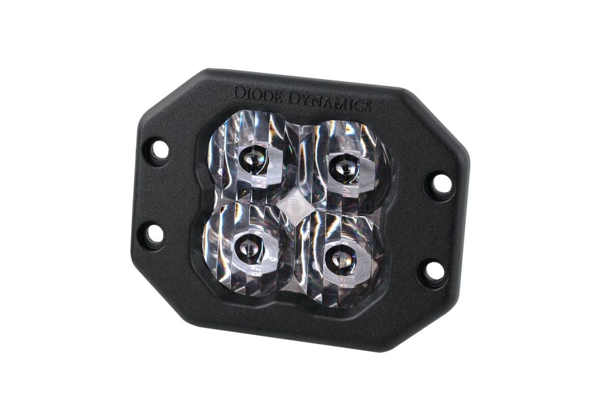 Diode Dynamics Stage Series 3” SAE/DOT White Sport Flush Mount LED Pod - Single
