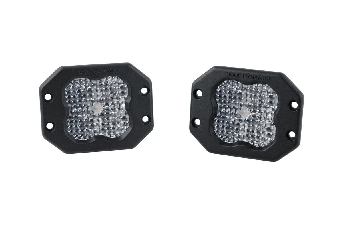 Diode Dynamics Stage Series 3” SAE/DOT White Sport Flush Mount LED Pod - Pair