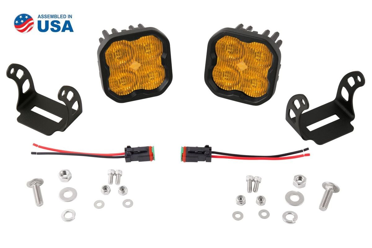 Diode Dynamics Stage Series 3” SAE Yellow Max LED Pod - Pair