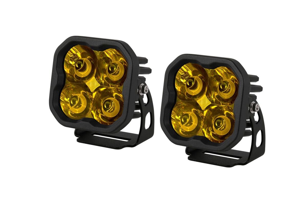 Diode Dynamics Stage Series 3” SAE Yellow Sport LED Pod - Pair
