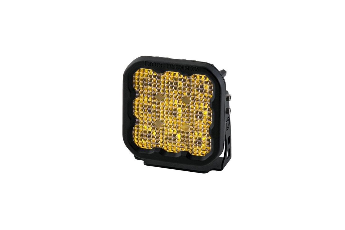Diode Dynamics Stage Series 5” Yellow Pro LED Pod - Single