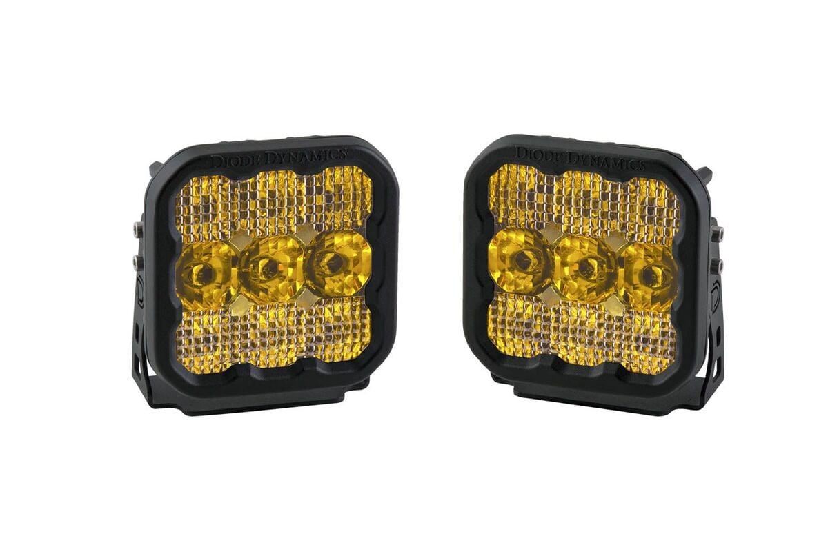 Diode Dynamics Stage Series 5” Yellow Sport LED Pod - Pair