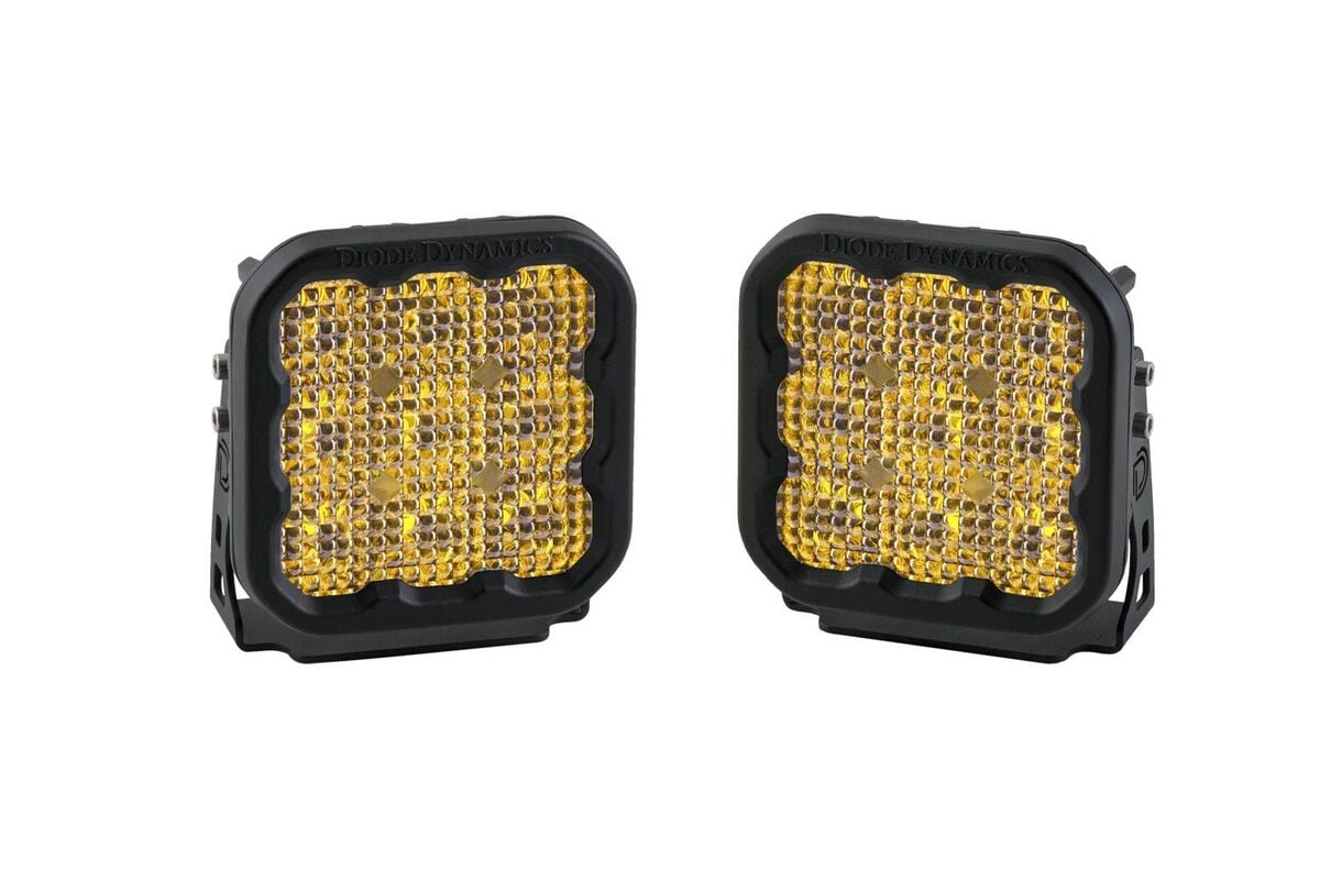 Diode Dynamics Stage Series 5” Yellow Sport LED Pod - Pair