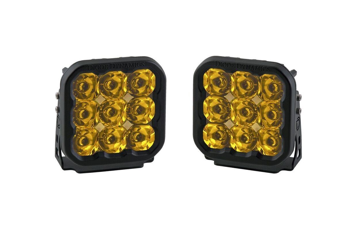 Diode Dynamics Stage Series 5” Yellow Sport LED Pod - Pair
