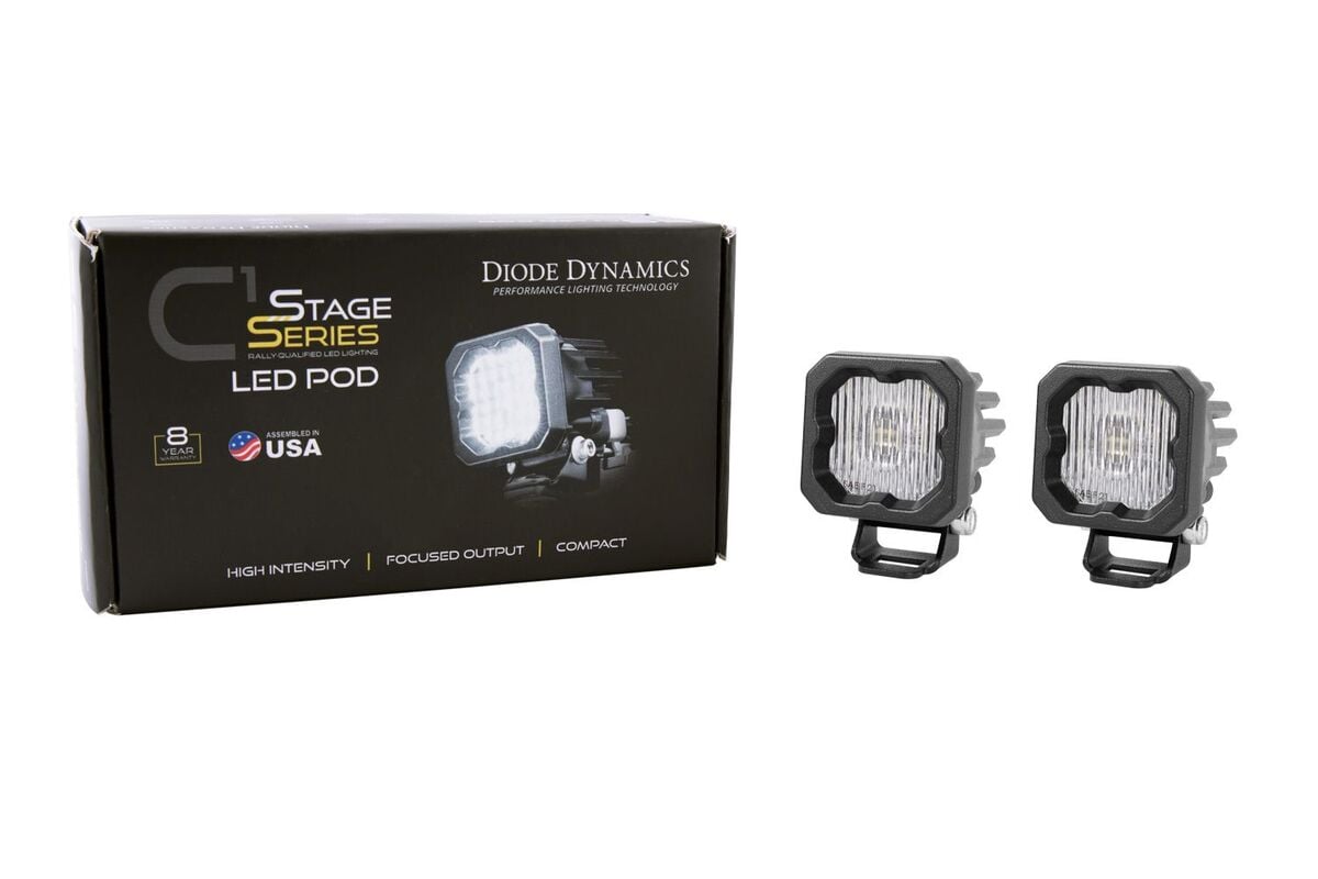 Diode Dynamics Stage Series C1 White SAE Fog Standard LED Pod - Pair