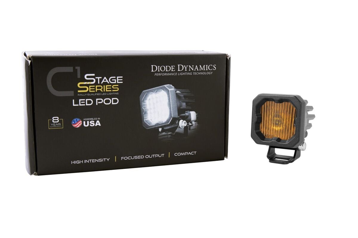 Diode Dynamics Stage Series C1 Yellow SAE Fog Standard LED Pod - One