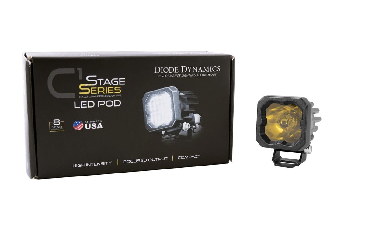 Diode Dynamics Stage Series C1 Yellow Sport Standard LED Pod - One
