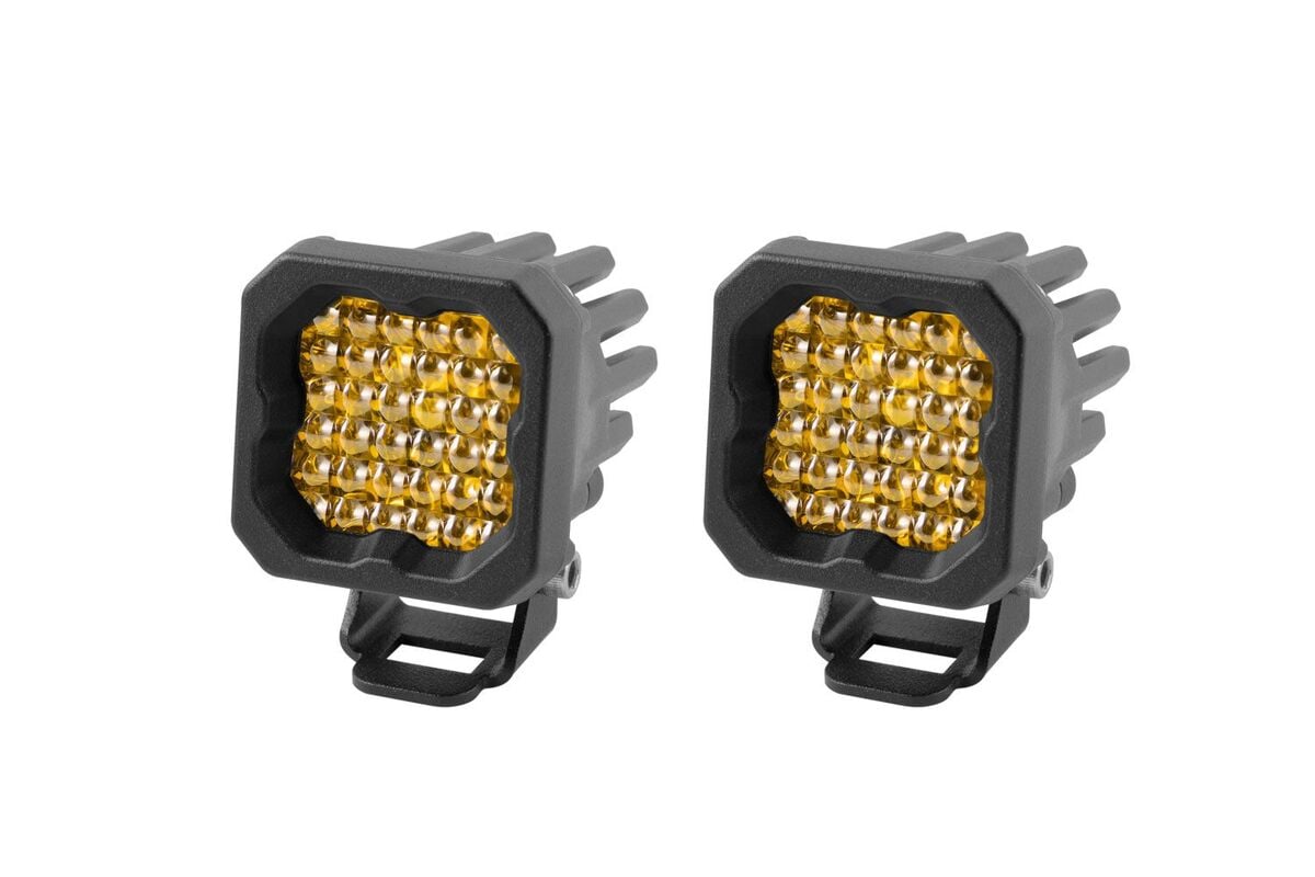 Diode Dynamics Stage Series C1 Yellow Sport Standard LED Pod - Pair