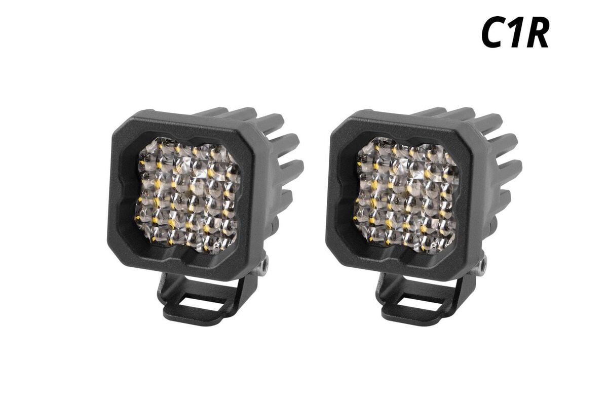 Diode Dynamics Stage Series C1R White Flood Standard LED Pod - Pair