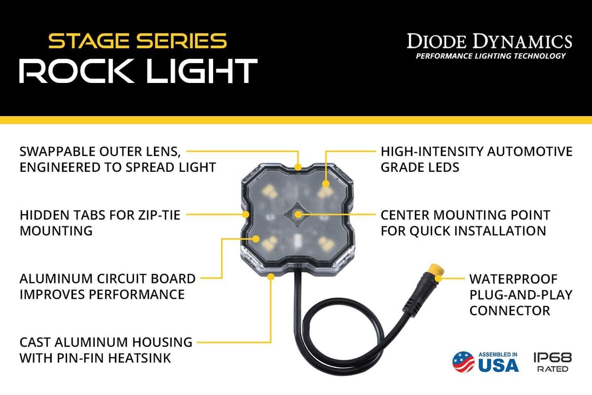 Diode Dynamics Stage Series Single-Color LED Rock Light - One