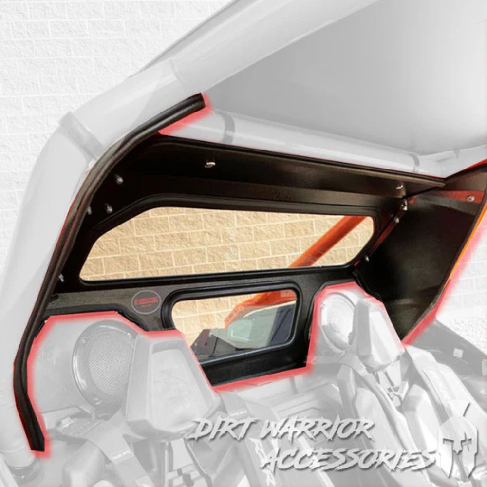 Dirt Warrior '22-'24 Polaris RZR Pro R Rear Windshield w/ Rockford Fosgate System