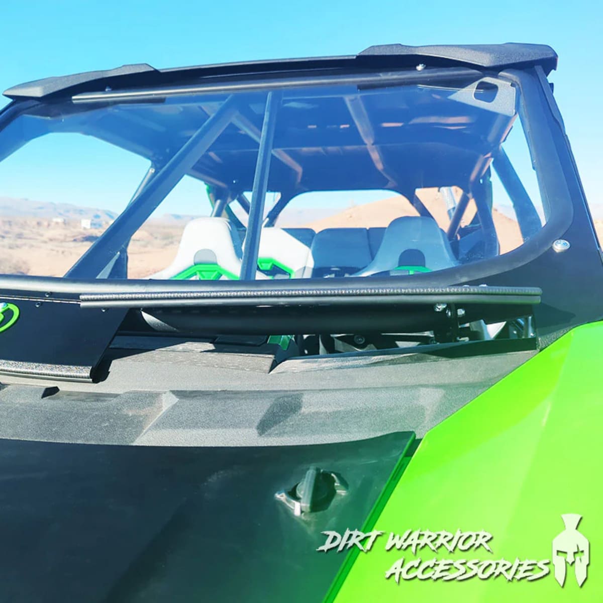 Dirt Warrior '25+ Kawasaki Teryx H2 Front Windshield w/ Intrusion Bars