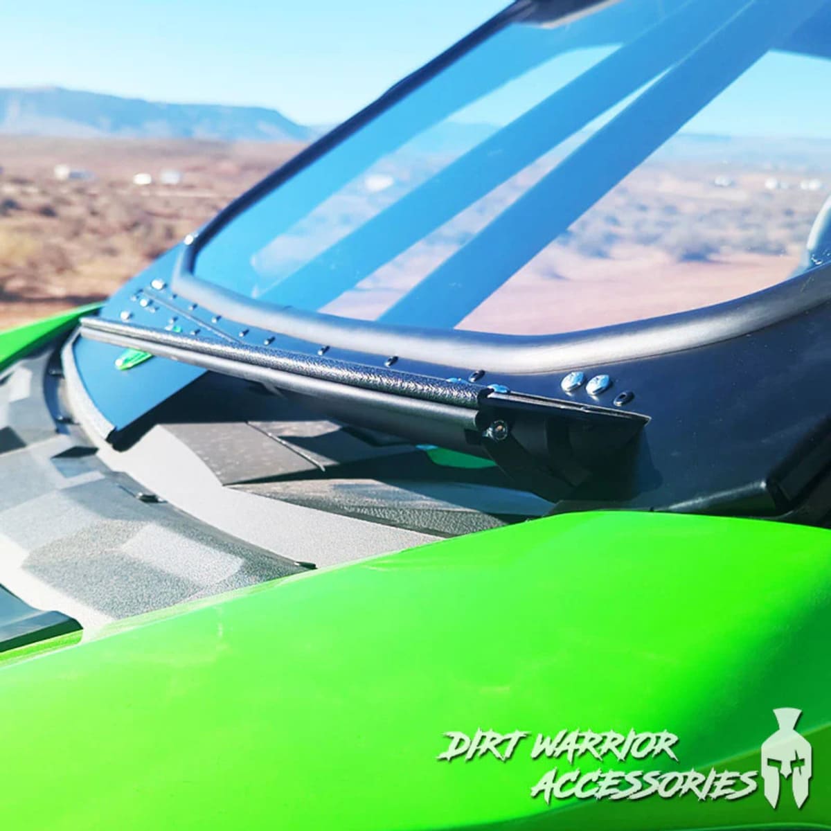 Dirt Warrior '25+ Kawasaki Teryx H2 Front Windshield w/ Intrusion Bars