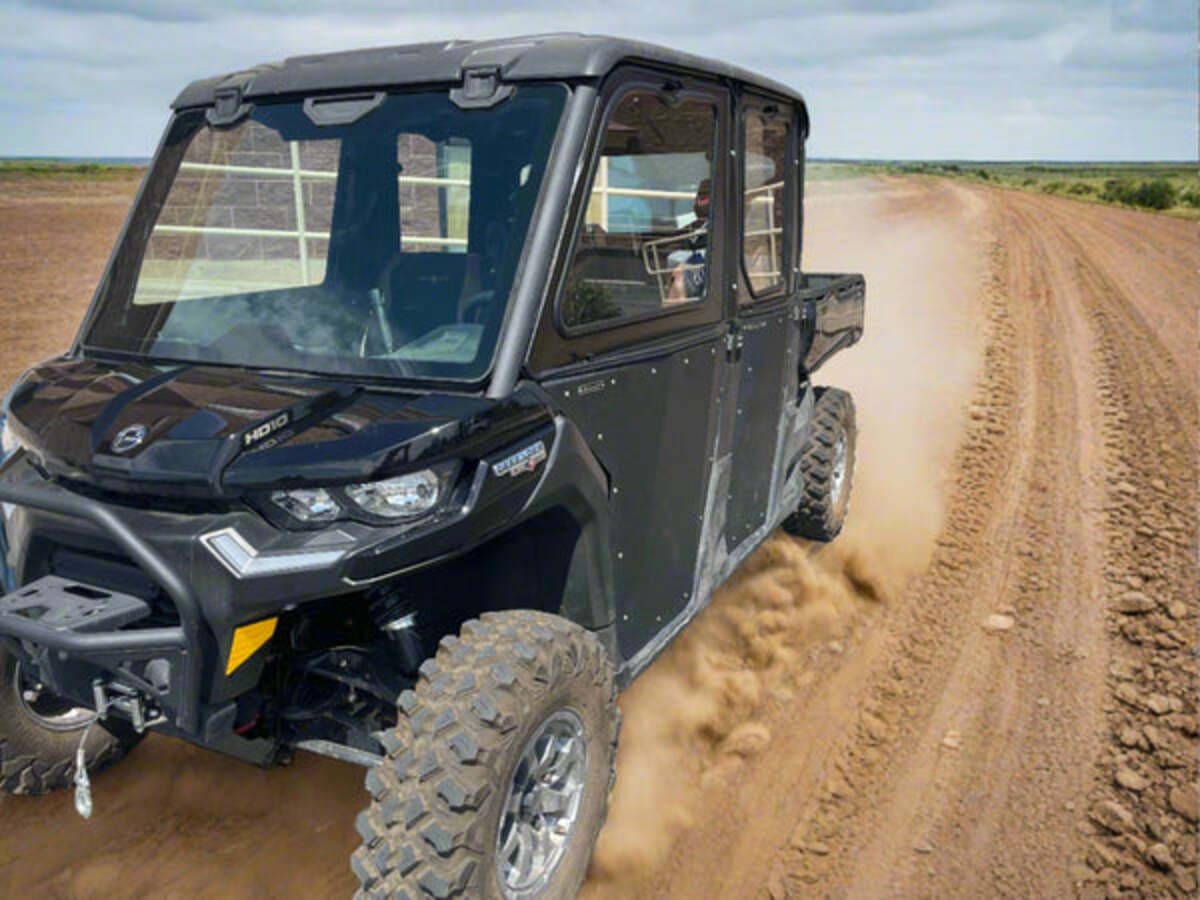 Dirt Warrior Accessories '16+ Can-Am Defender 4-Seat Cab Enclosure Upper Side Doors Panels To Go with SuperATV Doors