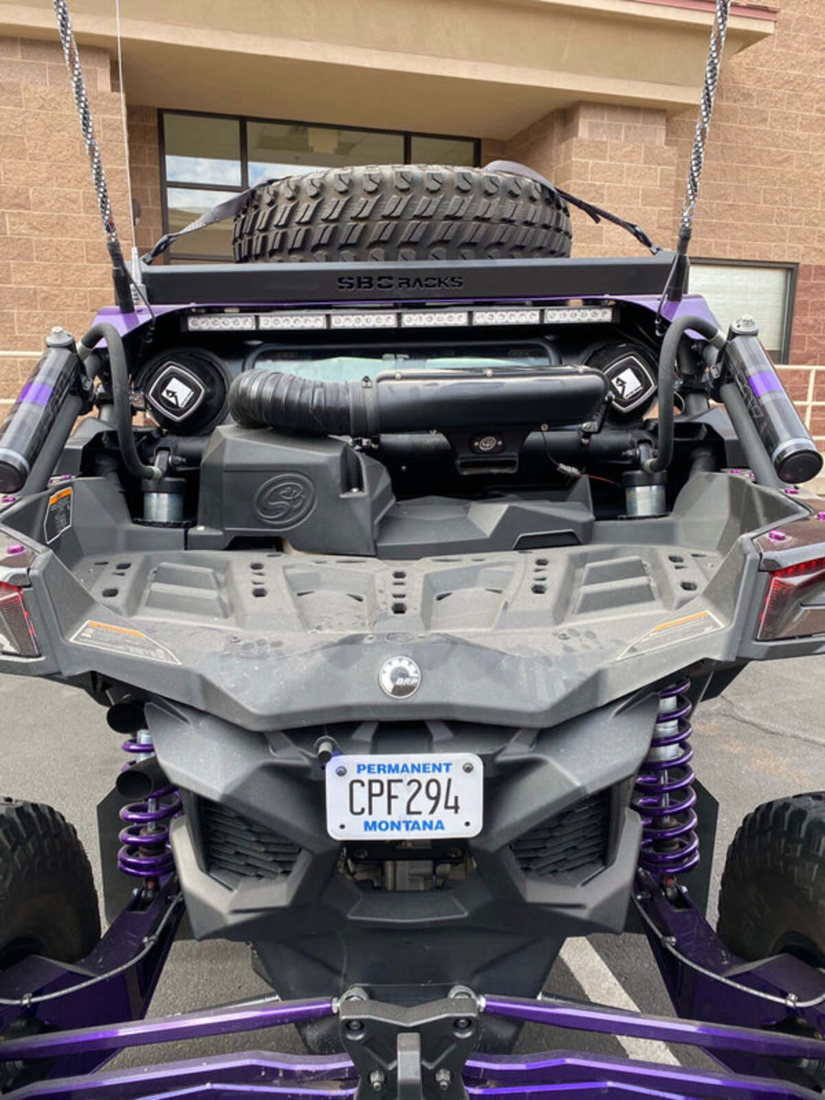 Dirt Warrior Accessories '16+ Can-Am Maverick X3 Cut-Out Rear Windshield W/Speaker