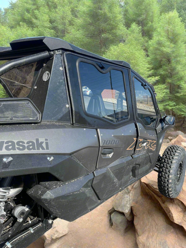 Dirt Warrior Accessories Kawasaki Teryx KRX 1000 4-Seat Cab Enclosure Upper Side Doors Panels