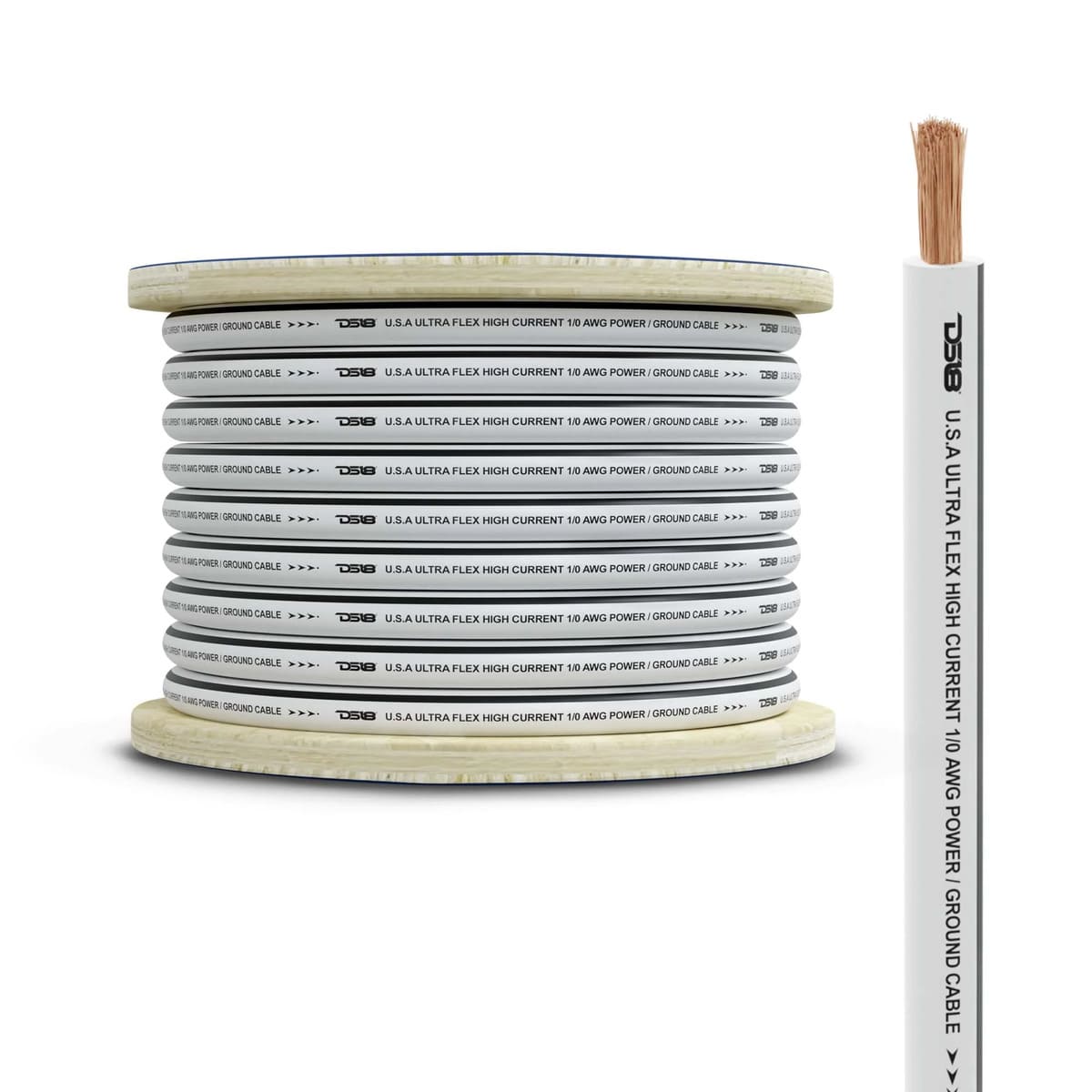 DS18 0-GA Marine Grade Tinned 100% Copper OFC Ground Wire - 25 Feet