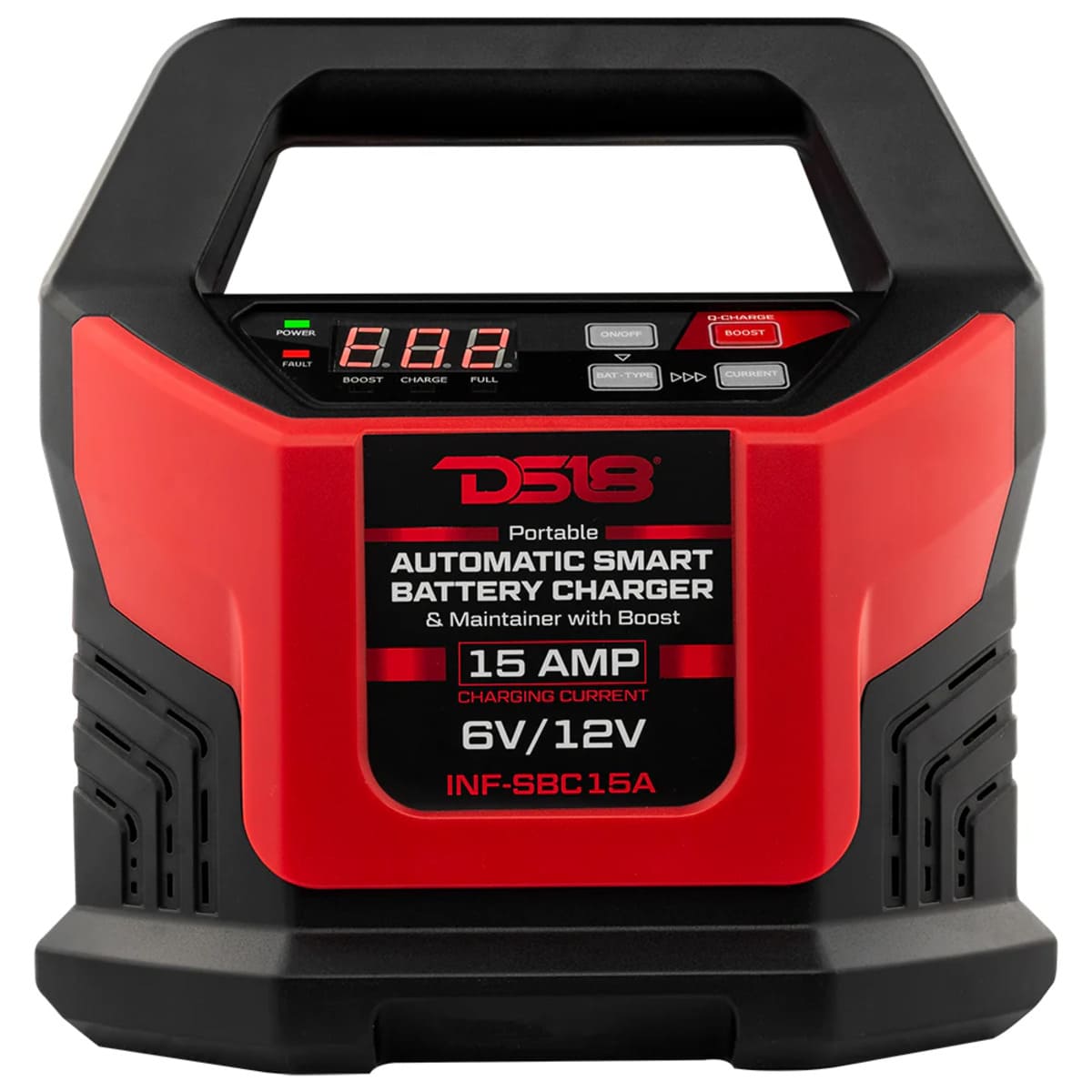 DS18 15 AMP Automatic Smart Lithium & AGM Battery Charger, Maintainer & Jump Booster