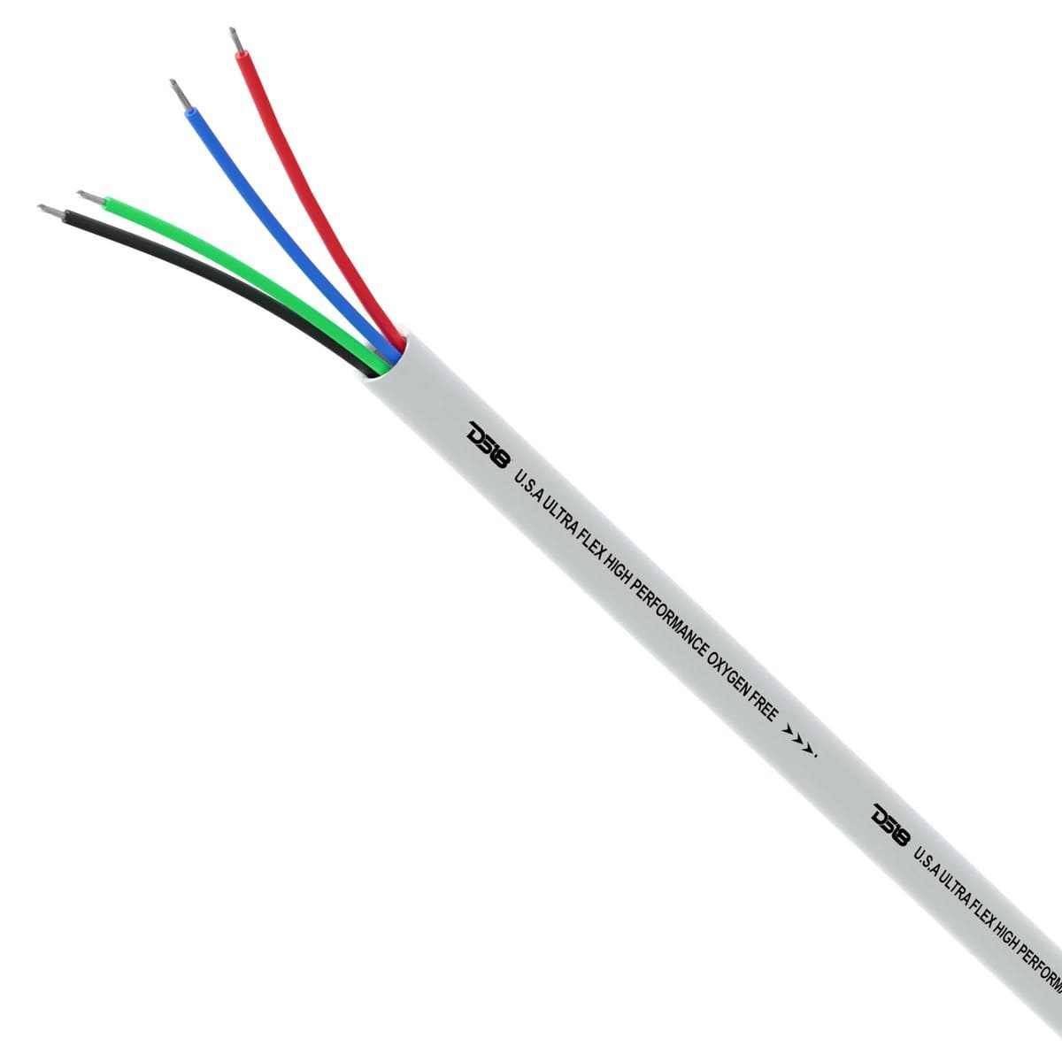 DS18 18-GA Marine Tinned 100% Copper OFC LED RGB Wires - 100 Feet
