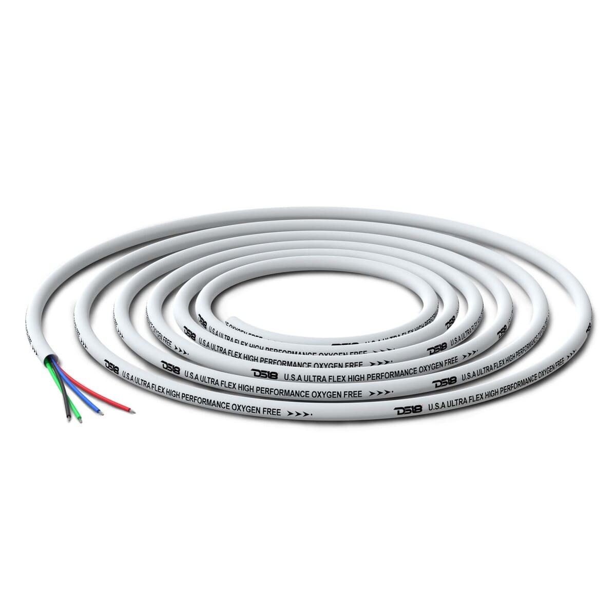 DS18 18-GA Marine Tinned 100% Copper OFC LED RGB Wires - 100 Feet