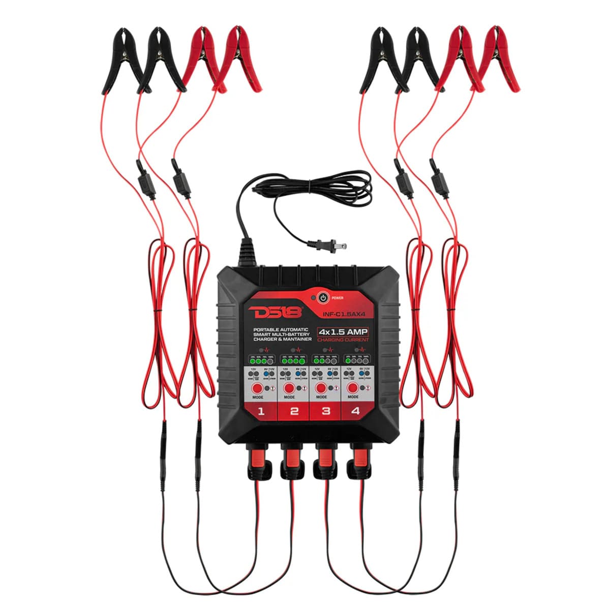 DS18 4 X 1.5 AMP Automatic Smart Lithium & AGM Battery Charger & Maintainer