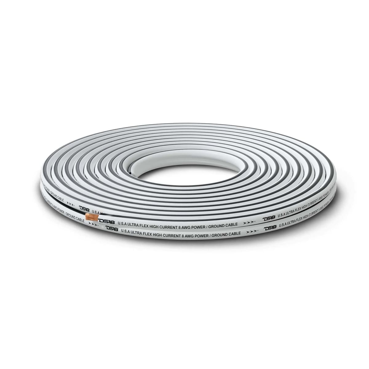 DS18 8-GA Marine Grade Tinned 100% Copper OFC Ground Wire - 100 Feet