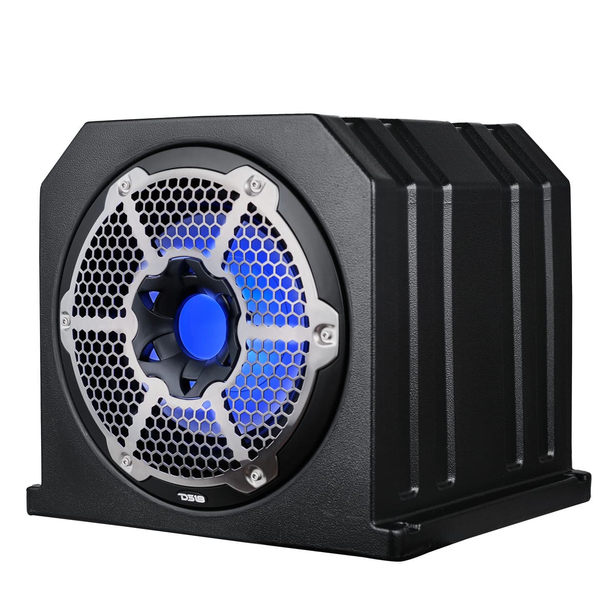 DS18 Dual 10" Marine Subwoofer Enclosure w/ 10" Passive Radiator & 350 Watts RMS 4-Ohm RGB LED Lights