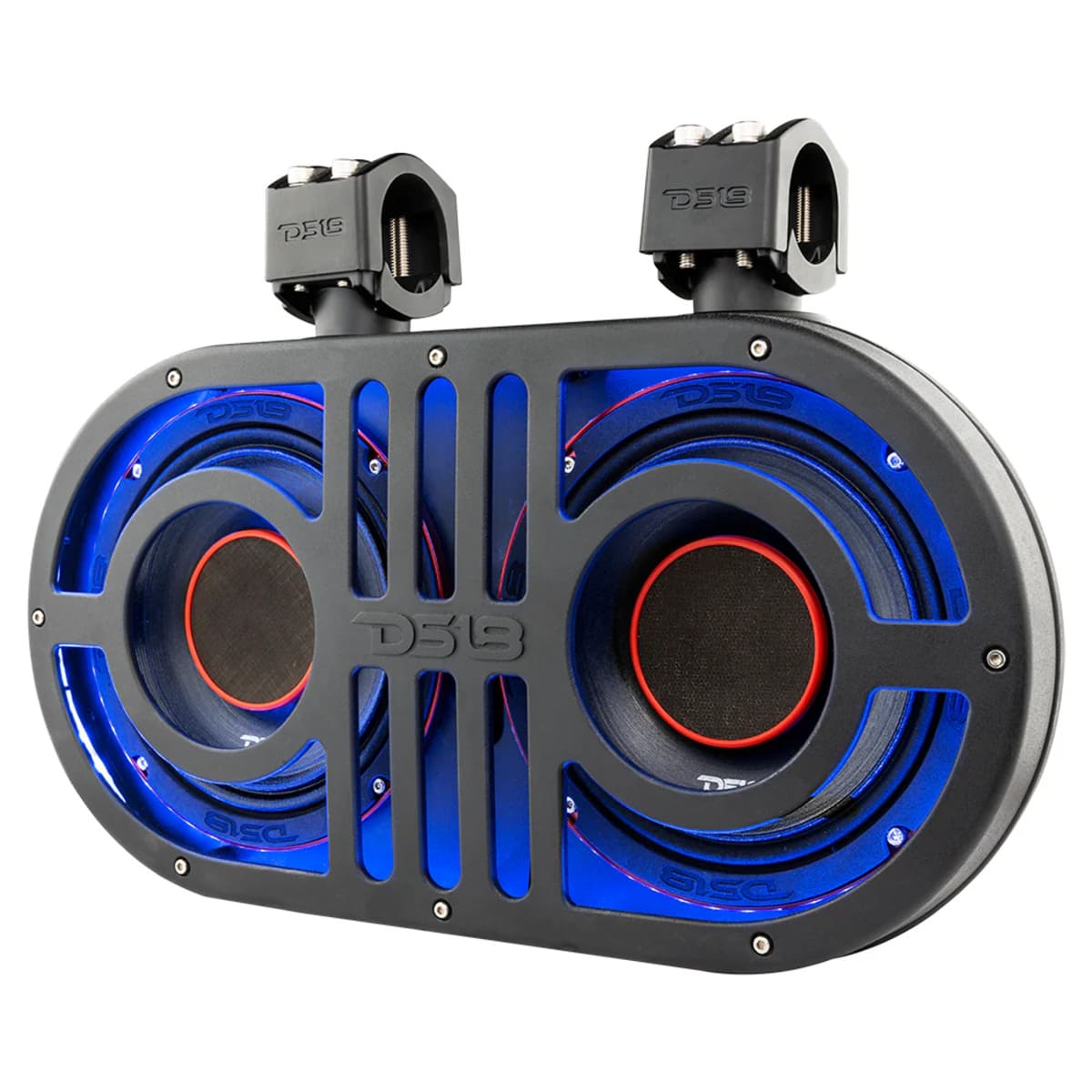 DS18 Dual 8" Marine & Powersports PRO Roll Cage Sound Bar System w/ Built in 500 Watts RMS RGB LED Lights