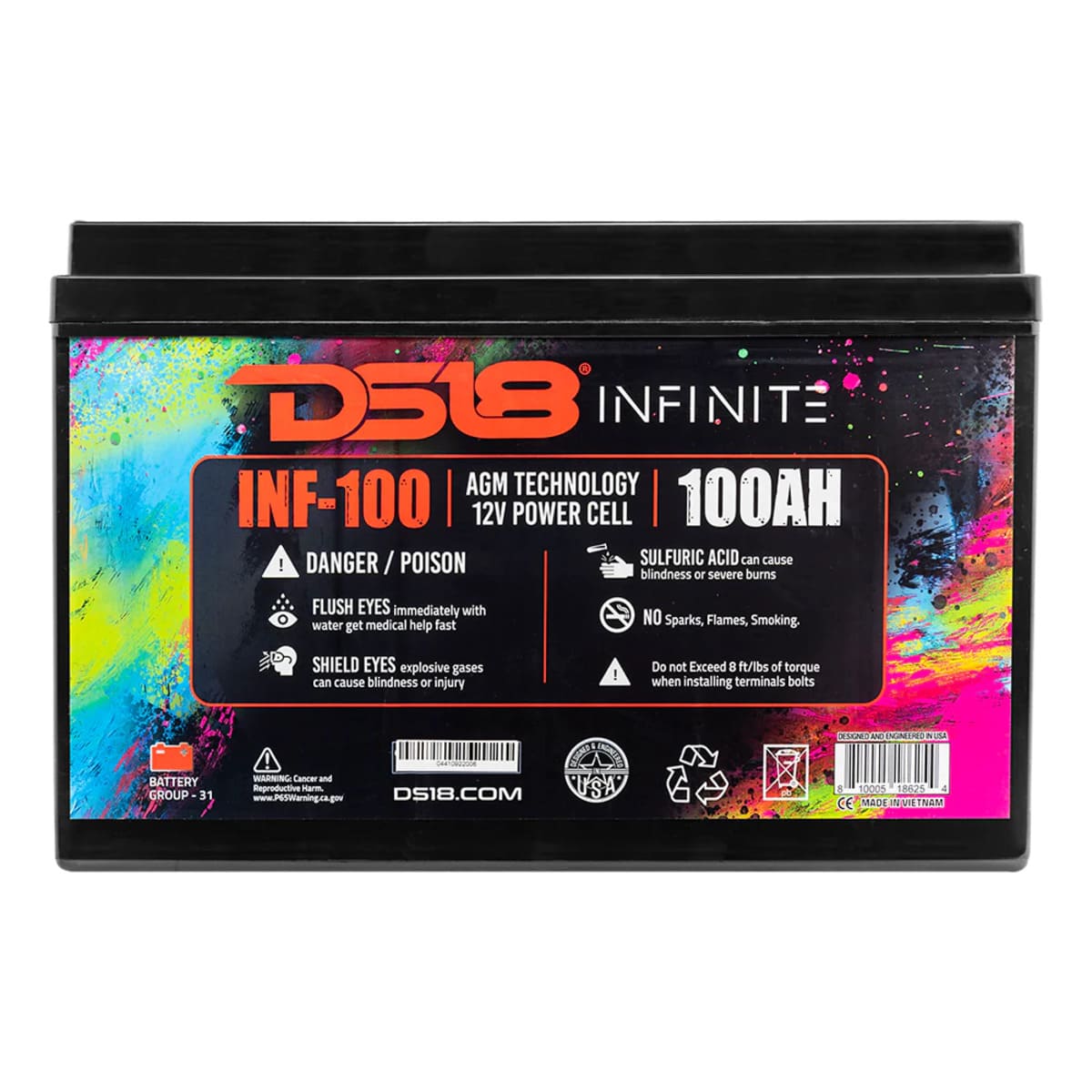 DS18 Infinite 100 AH AGM Power Cell Battery