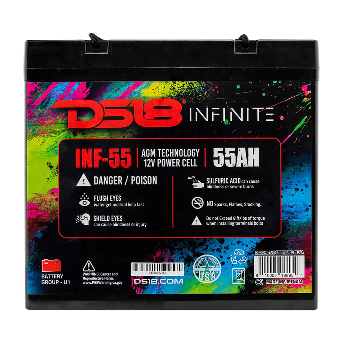DS18 Infinite 55 AH AGM Power Cell Battery