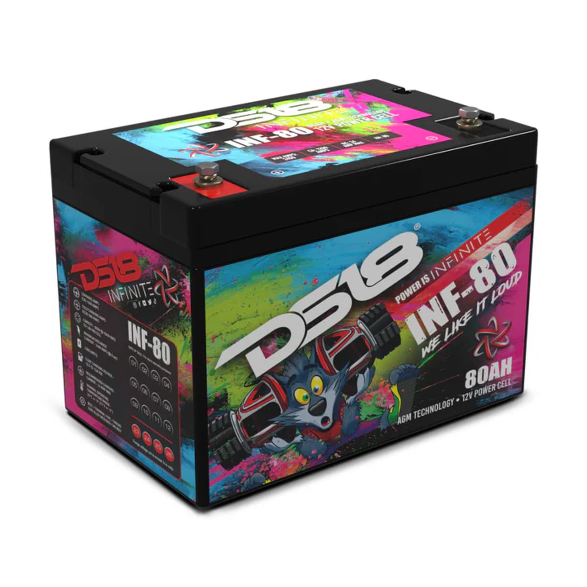 DS18 Infinite 80 AH 2300 Watts AGM Power Cell 12 Volt Battery