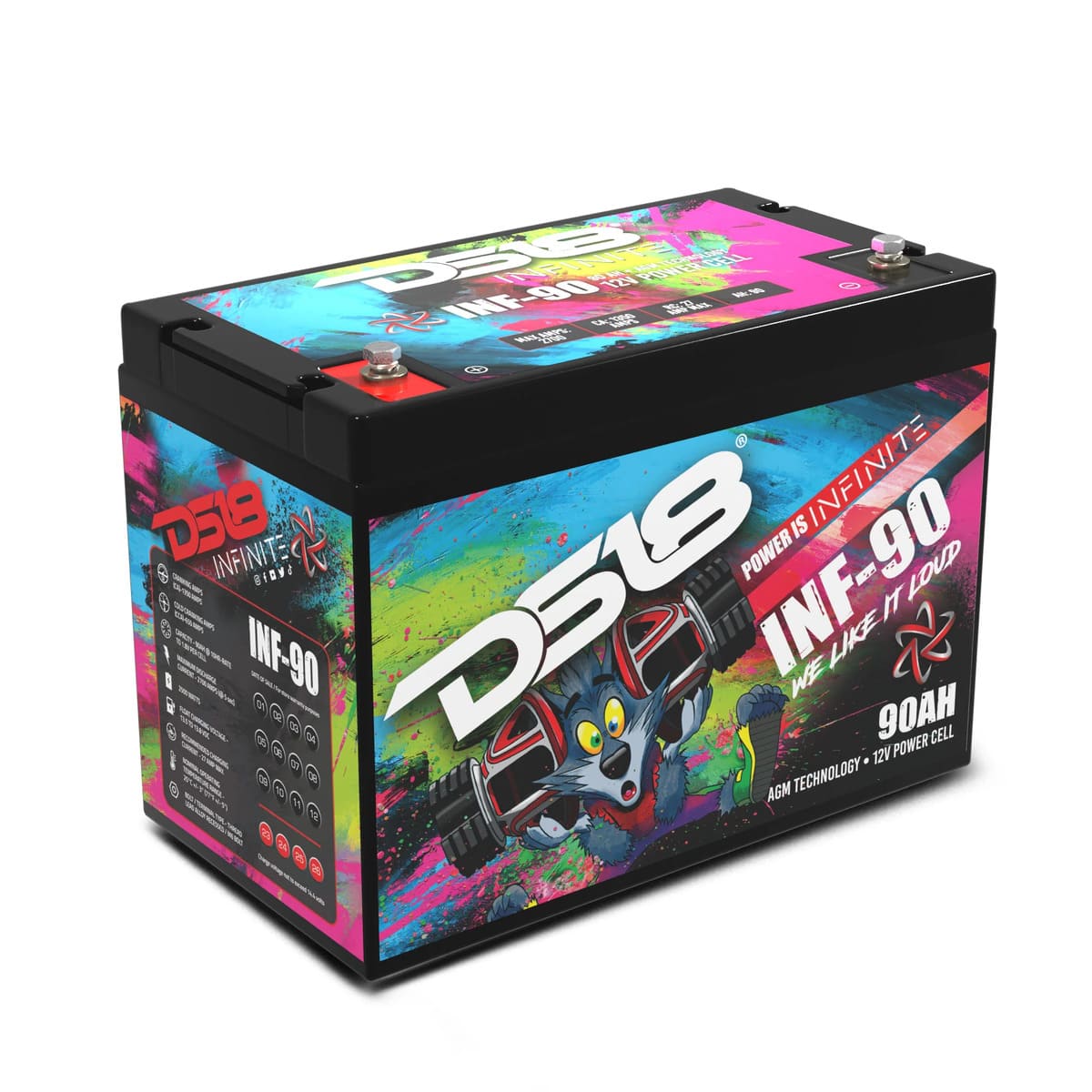 DS18 Infinite 90 AH 2500 Watts AGM Power Cell 12 Volt Battery