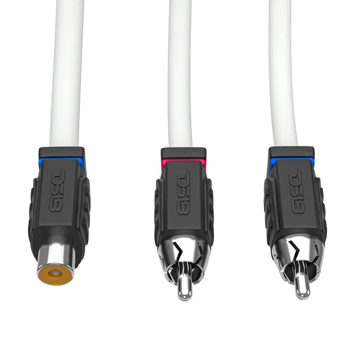 DS18 Marine Grade Tinned 100% Copper OFC 1 Female to 2 Male Spliter RCA