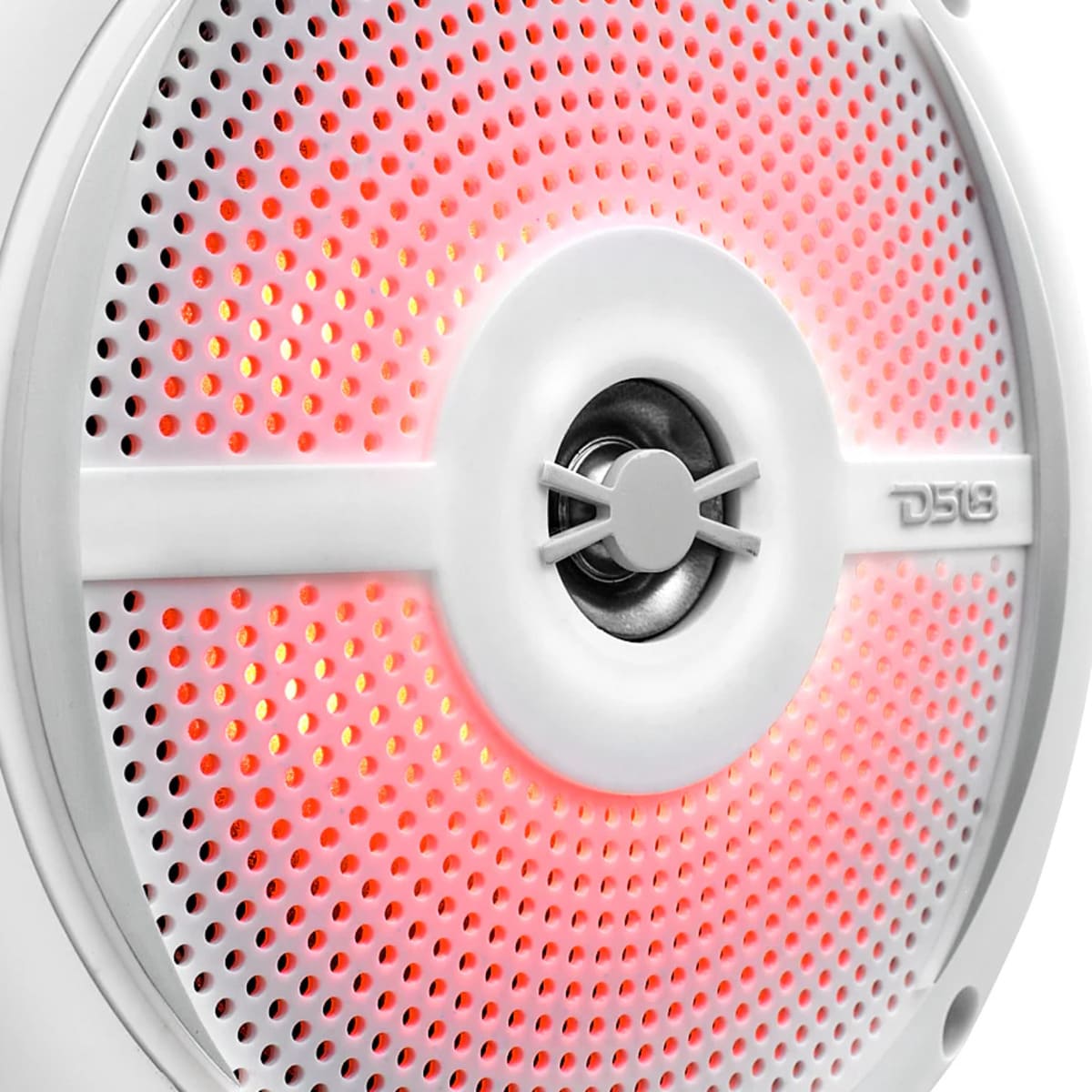 DS18 NXL 6.5" 2-Way Coaxial Marine Shallow Speaker w/ 25 Watts RMS 4-Ohm RGB LED Lights