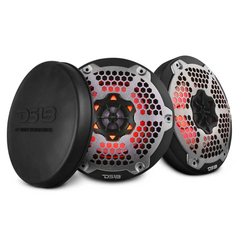 DS18 NXL 6.5" 2-Way Coaxial Marine Speaker w/ 100 Watts RMS 4-Ohm RGB LED Lights