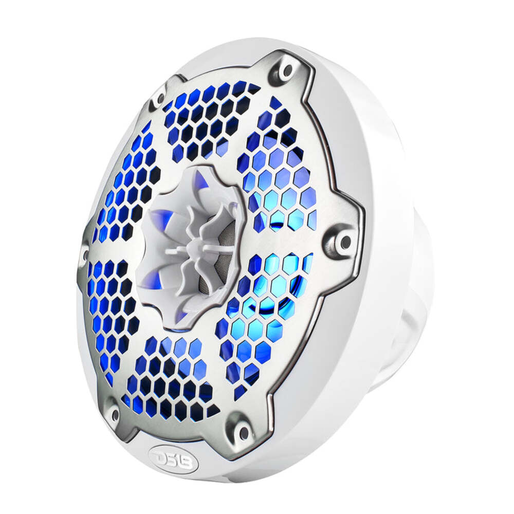 DS18 NXL 6.5" 2-Way Coaxial Marine Speaker w/ 100 Watts RMS 4-Ohm RGB LED Lights