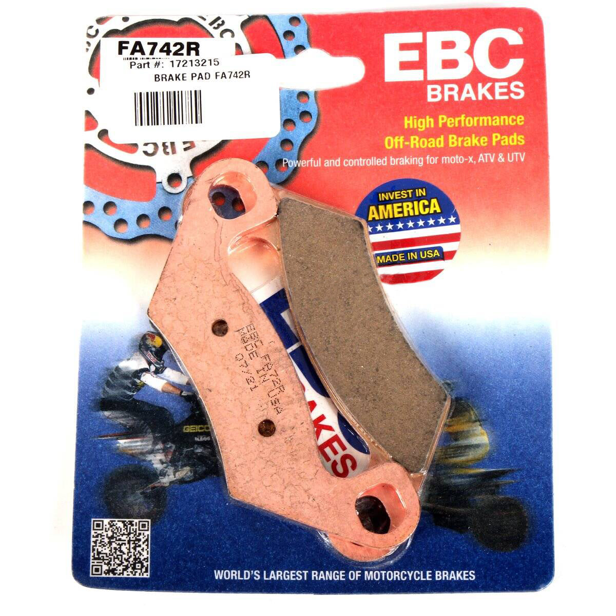 EBC Arctic Cat Wildcat XX Long-Life Sintered R Brake Pads - Metallic Front/Rear