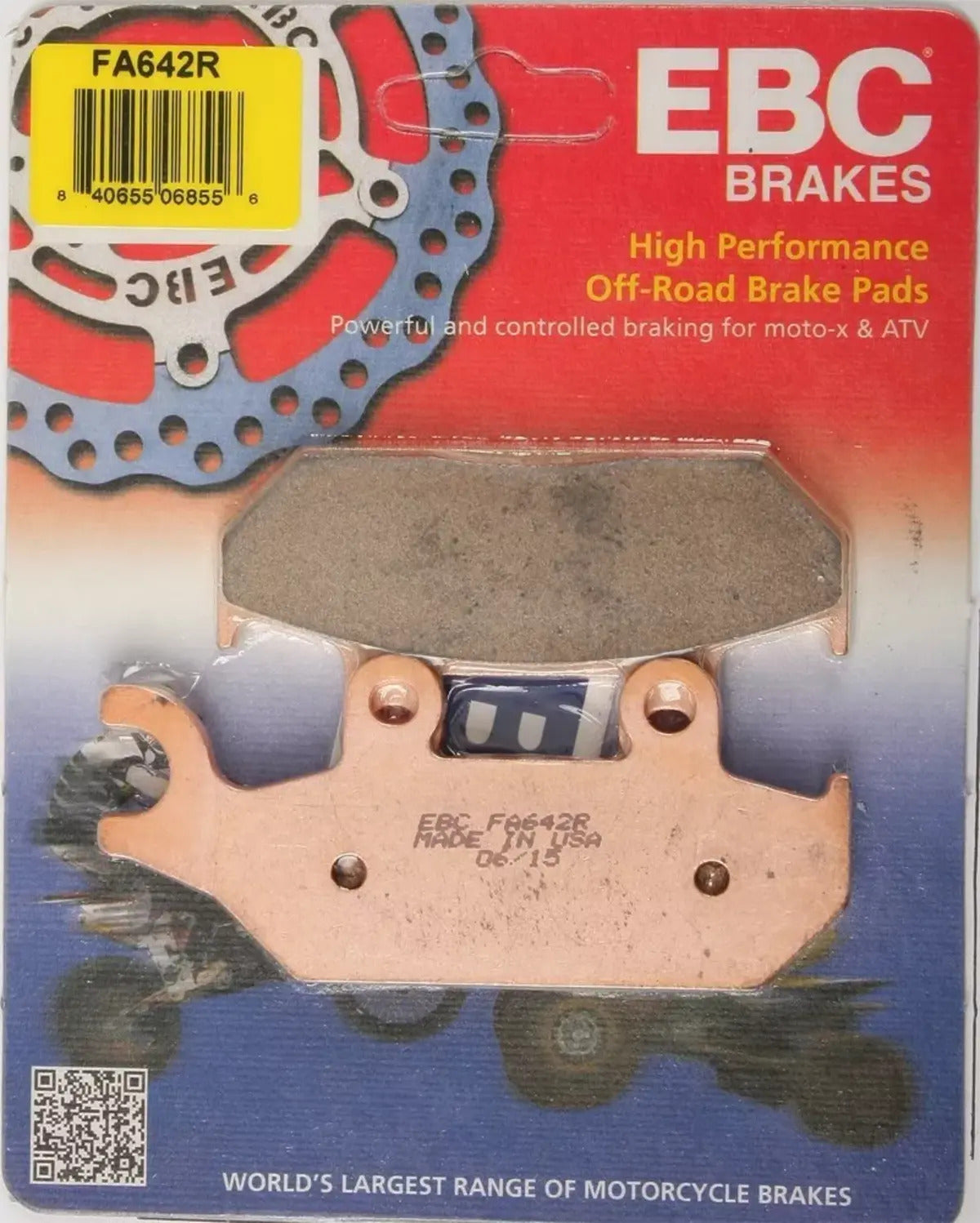 EBC Can-Am/Yamaha Long-Life Sintered R-Series Brake Pads - Front Left