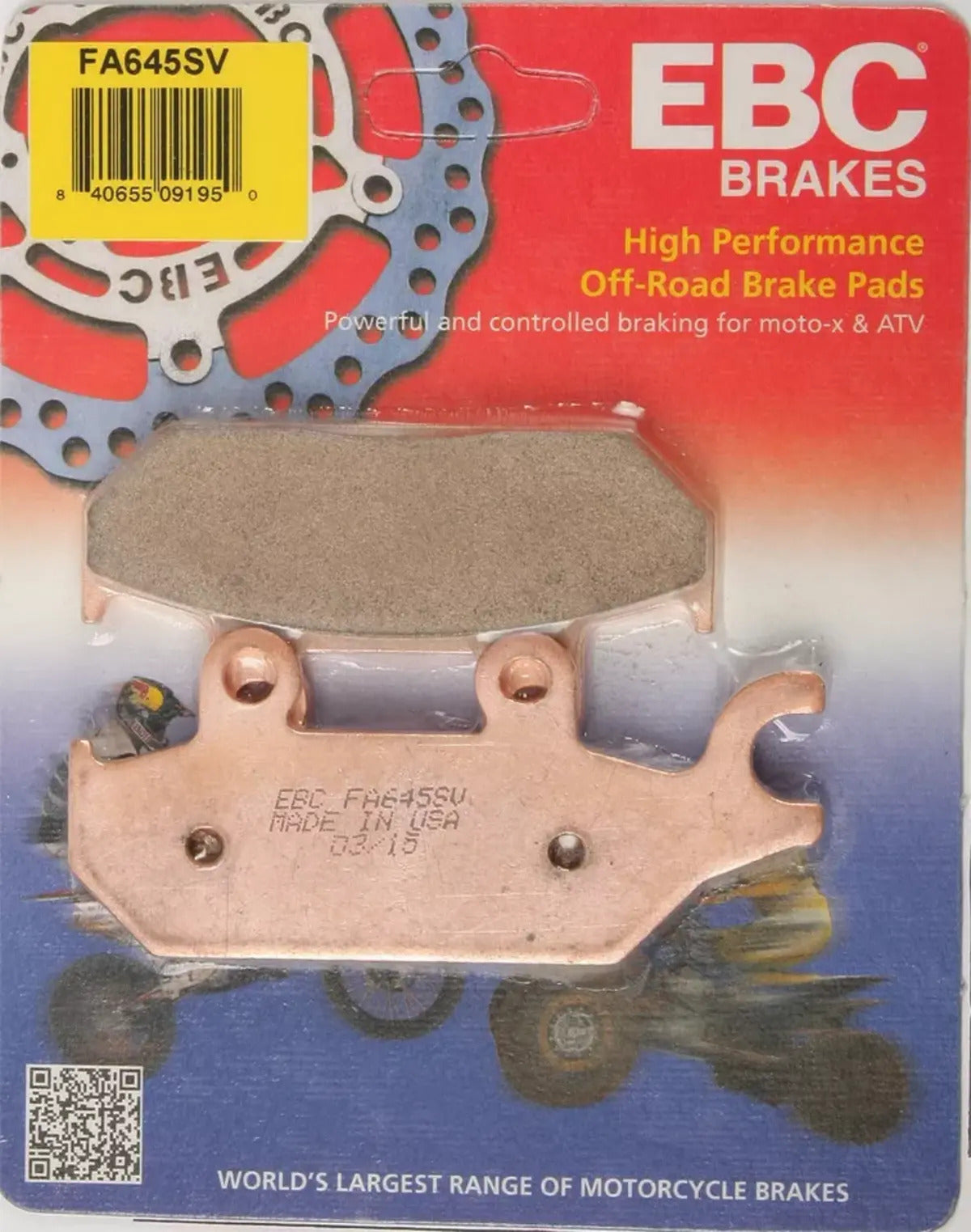 EBC Can-Am/ Yamaha SV Severe Duty Sintered Metal Brake Pads - Front Right