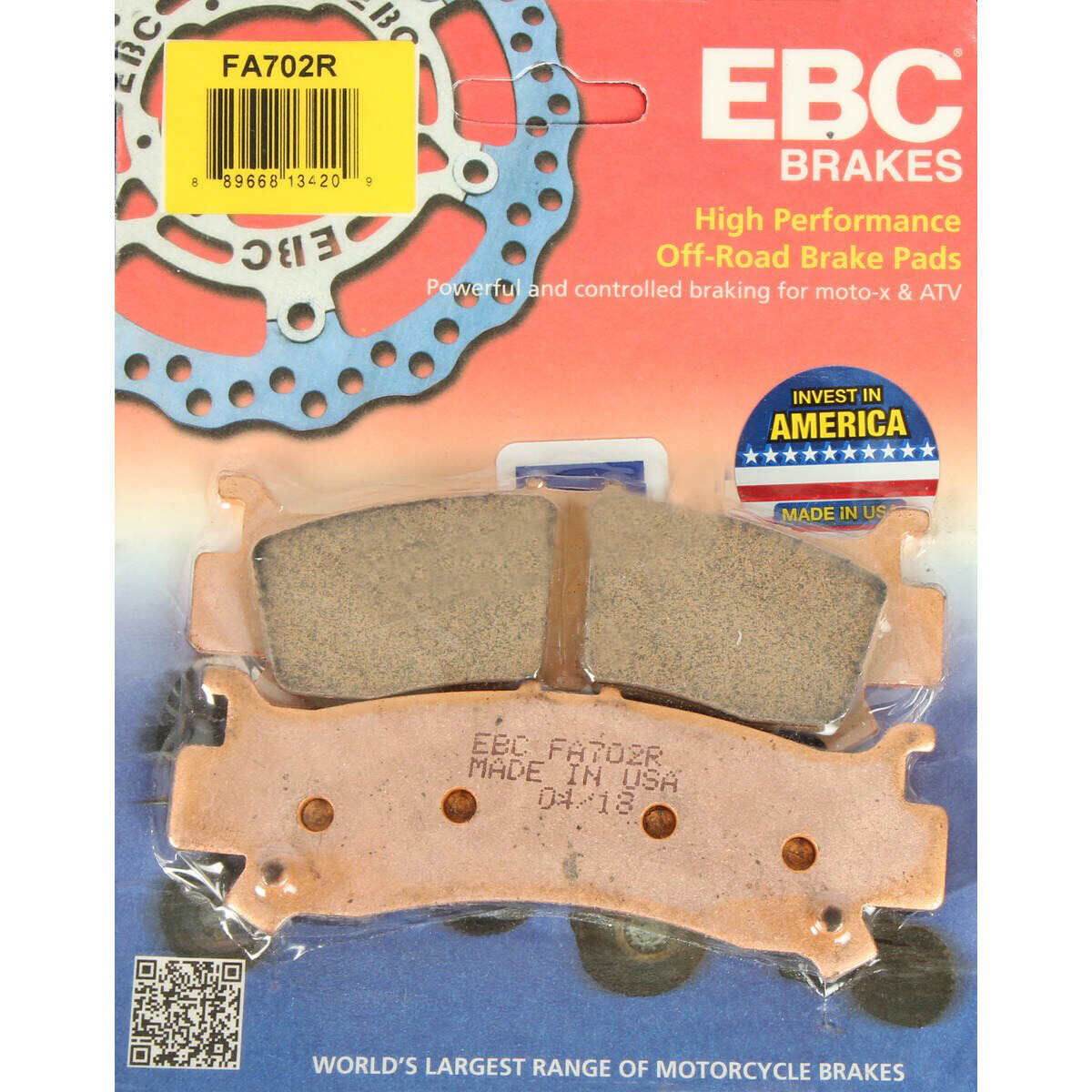 EBC Honda Talon/Pioneer Long-Life Sintered R-Series Brake Pads - Metallic Rear Left
